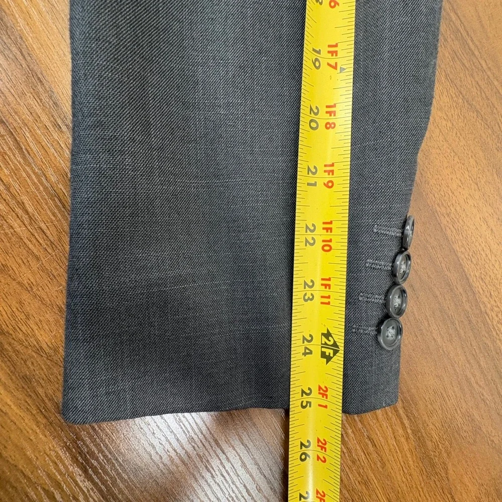Apt 9 Suit Mens 42R 32x27.5 Gray Slim Fit 2-Piece Professional Corpcore Office